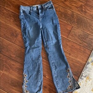 Charlie B Embroidered Blue Women's Jeans